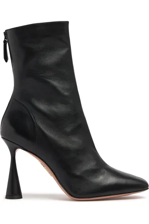 Aquazzura 95mm Amore Leather Ankle Boots