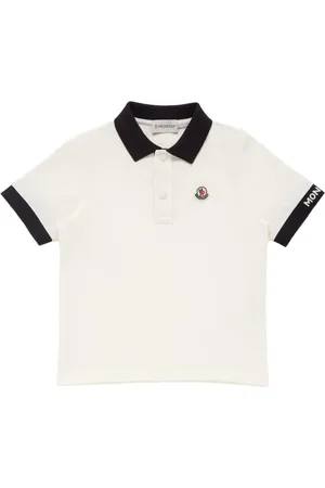 Moncler Logo Patch Cotton Piquet Polo Shirt