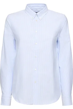 NILI LOTAN Dyllan Striped Cotton Oxford Shirt