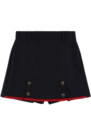 Dolce & Gabbana Virgin Wool Skort W/ Buttons