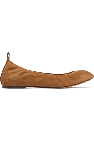 Lanvin 5mm Suede Ballerina Flats