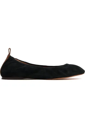 Lanvin 5mm Suede Ballerina Flats