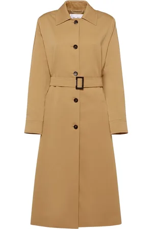 Max Mara Rieti Cotton Gabardine Long Trench Coat