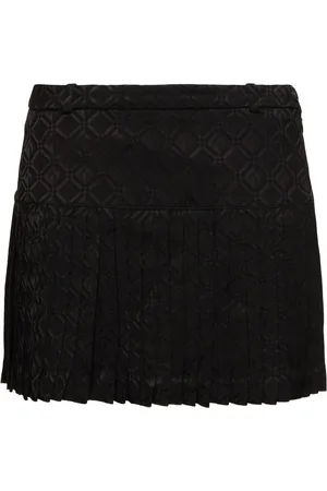 Marine Serre Moon Diamond Jacquard Pleated Mini Skirt