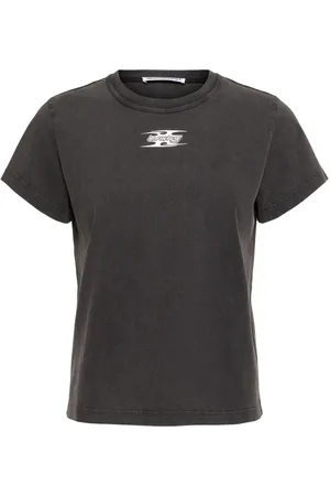 Alexander Wang Shrunken T-shirt W/ Blade Logo