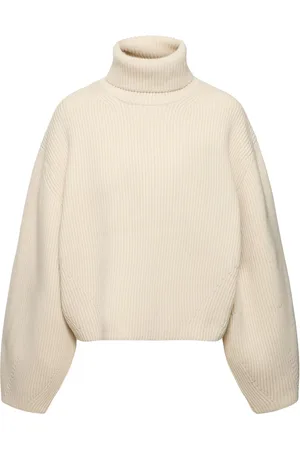 Totême Ribbed Wool Blend Turtleneck Sweater