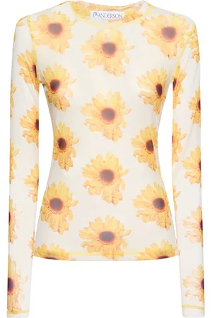 J.W.Anderson Flower Print Mesh Top