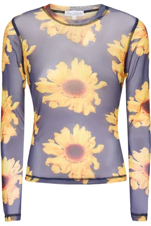 J.W.Anderson Flower Print Mesh Top