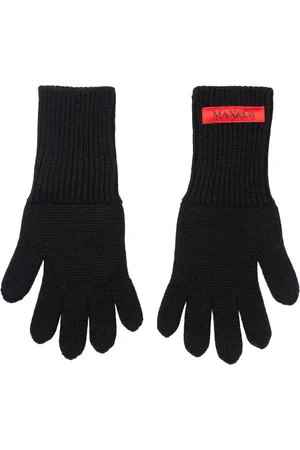 Max&Co. Wool Blend Knit Gloves W/ Logo