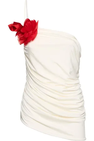 MAGDA BUTRYM Draped Jersey One Shoulder Top