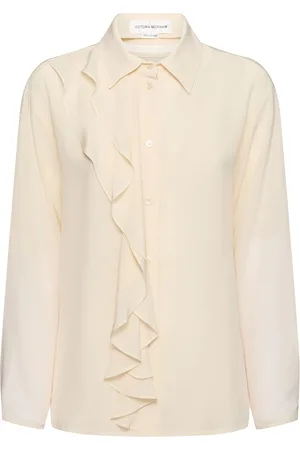 Victoria Beckham Ruffle-detail Silk Shirt