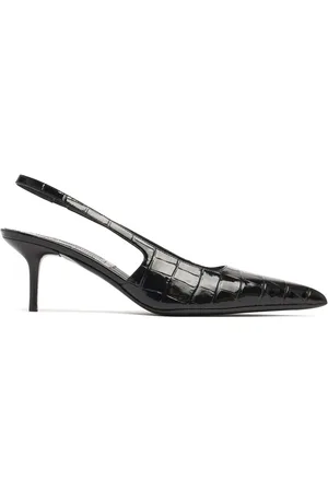 Michael Kors 105mm Emma Croc Embossed Slingbacks