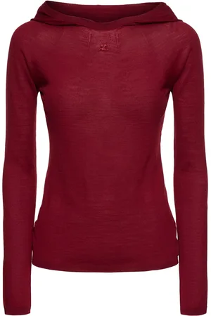 Courrèges 2nd Skin Hooded Wool Knit Sweater