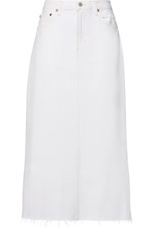 AGOLDE Della Cotton Denim Midi Skirt