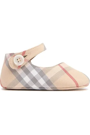 Burberry Check Print Cotton Pre-walker Shoes