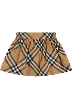 Burberry Check Print Cotton Skirt
