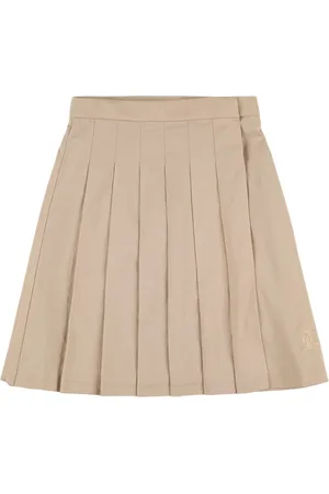 Burberry Cotton Blend Pleated Skirt
