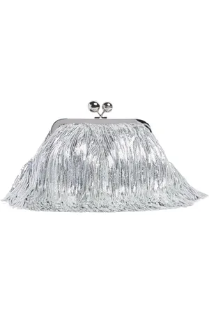 Max Mara Flou Embroidered Satin Clutch