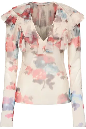 Serafini Printed Tulle Top
