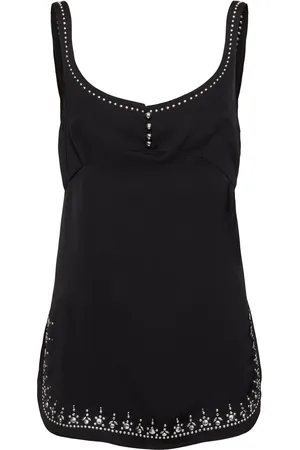 Paco rabanne Embellished Double Satin Top