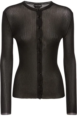 Tom Ford Ribbed Jersey Long Sleeve Cardigan