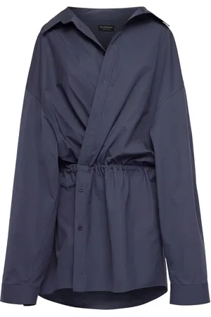 Balenciaga Cotton Mini Shirt Dress