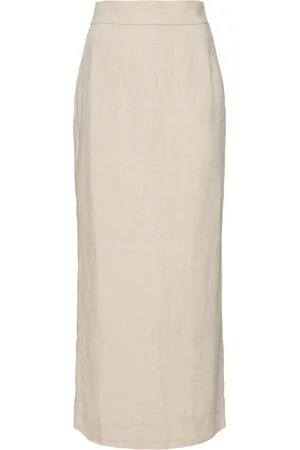 POSSE Emma Linen Midi Pencil Skirt