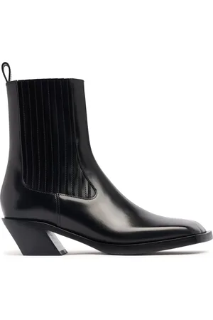 Amina Muaddi 40mm Chiara Brushed Leather Boots