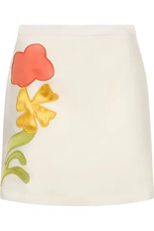 Marni Embroidered Linen Blend Mini Skirt