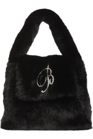 BLUMARINE Logo Plush Top Handle Bag