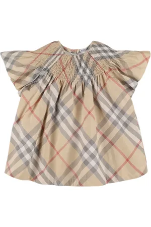 Burberry Check Print Cotton Poplin Dress