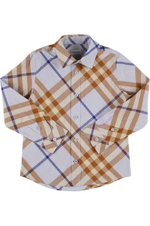 Burberry Check Print Cotton Poplin Shirt