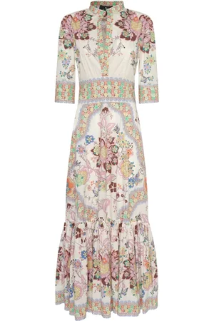 Etro Printed Cotton Blend Midi Dress