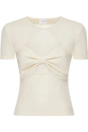 Giambattista Valli Viscose Jersey Cutout Top W/ Bow
