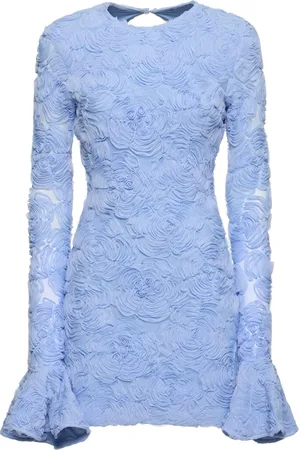 ROTATE Rosita Flower Mesh Mini Dress
