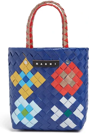 Marni Color Block Woven Basket Bag W/ Logo
