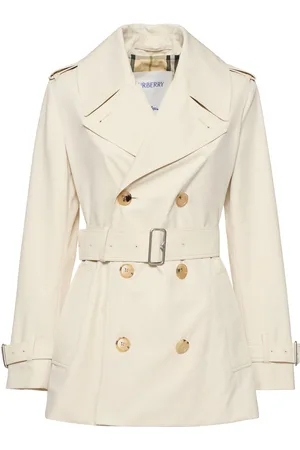 Burberry Belted Gabardine Short Trench Coat
