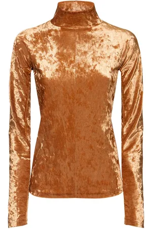 FORTE FORTE Iridescent Velvet Long Sleeve Top