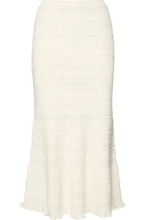 Lanvin Tricoté Cotton Knit Midi Skirt