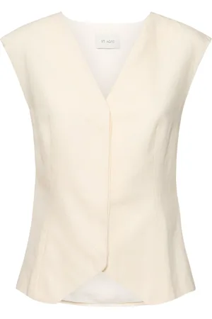 St Agni Minimal Tailored Cotton & Linen Vest