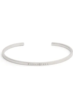 Maison Margiela Mm6 Logo Slim Cuff Bracelet