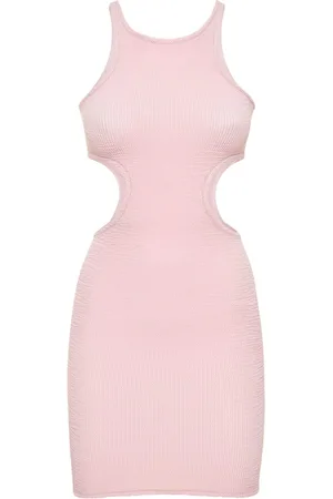 Reina Olga Ele Cut Out Crinkle Stretch Mini Dress