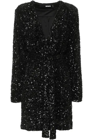 ROTATE Samantha Embellished Wrap Mini Dress