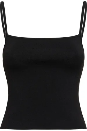 MATTEAU Square Neck Viscose Blend Knit Top