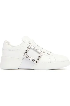 Roger Vivier 40mm Viv Skate Leather & Crystal Sneaker
