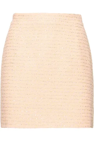 Alessandra Rich Sequined Tweed Mini Skirt
