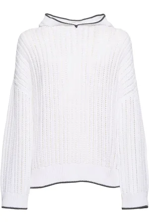 Brunello Cucinelli Openwork Cotton Sweater W/hood