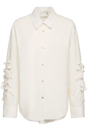 FORTE FORTE En Fleur Embroidered Poplin Shirt
