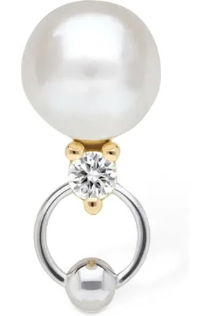 DELFINA DELETTREZ Two-in-one Pearl & Diamond Mono Earring