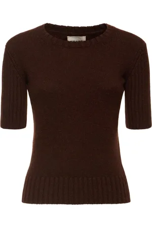 Khaite Mia Short Sleeve Cashmere Sweater